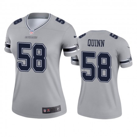 Camiseta Mujer NFL Dallas Cowboys Robert Quinn Silver Inverted Legend